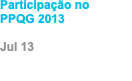 Participação no PPQG 2013 Jul 13